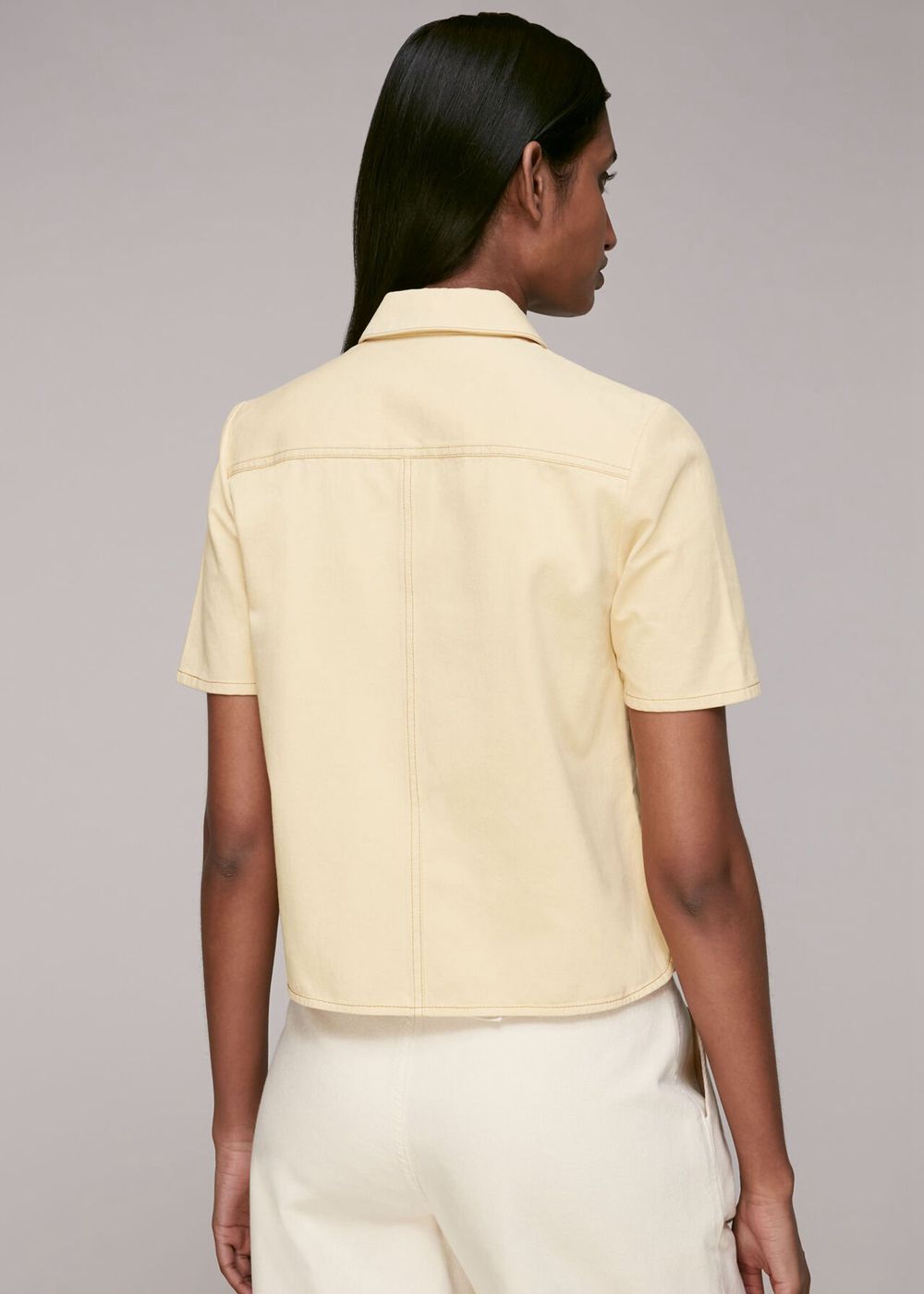 Whistles Macie Shirts Yellow | US-92863TJPE