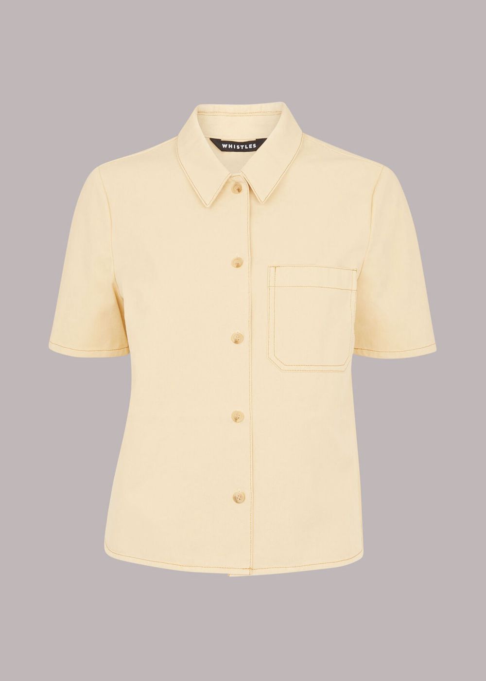 Whistles Macie Shirts Yellow | US-92863TJPE