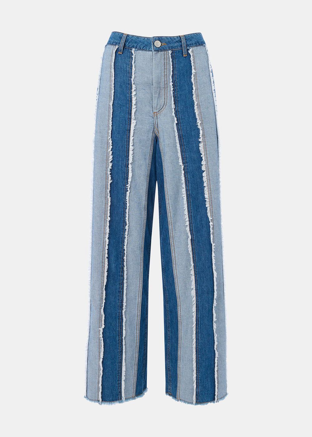 Whistles Macie Vertical Patchwork Jeans Blue | US-79421LQJD