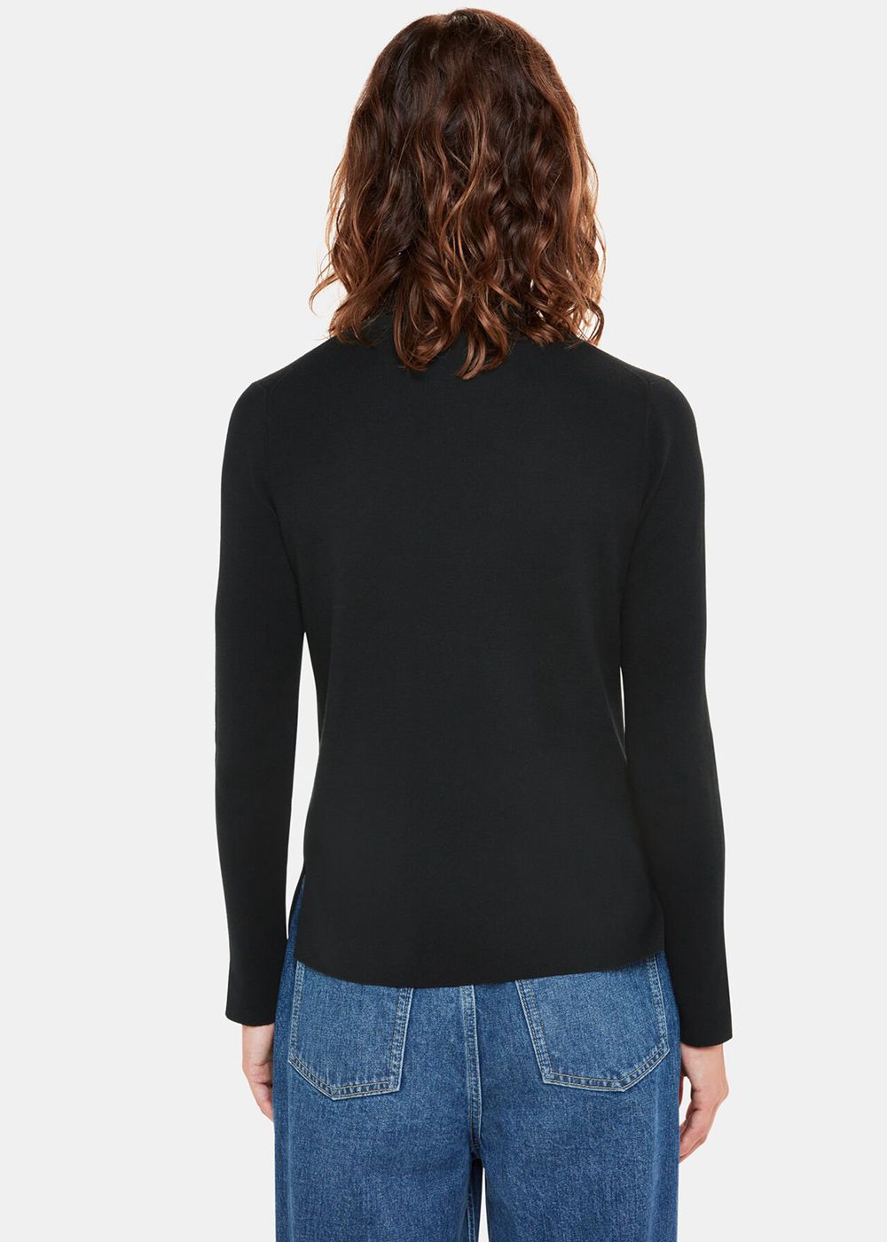 Whistles Majated Polo Neck Knitwear Black | US-41035RCVJ