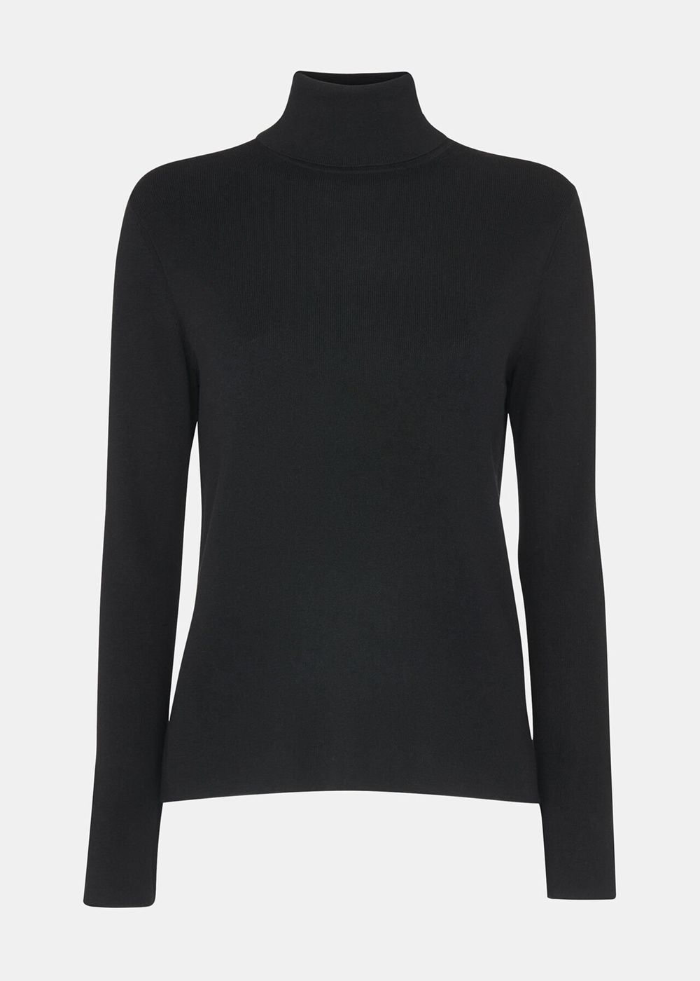 Whistles Majated Polo Neck Knitwear Black | US-41035RCVJ