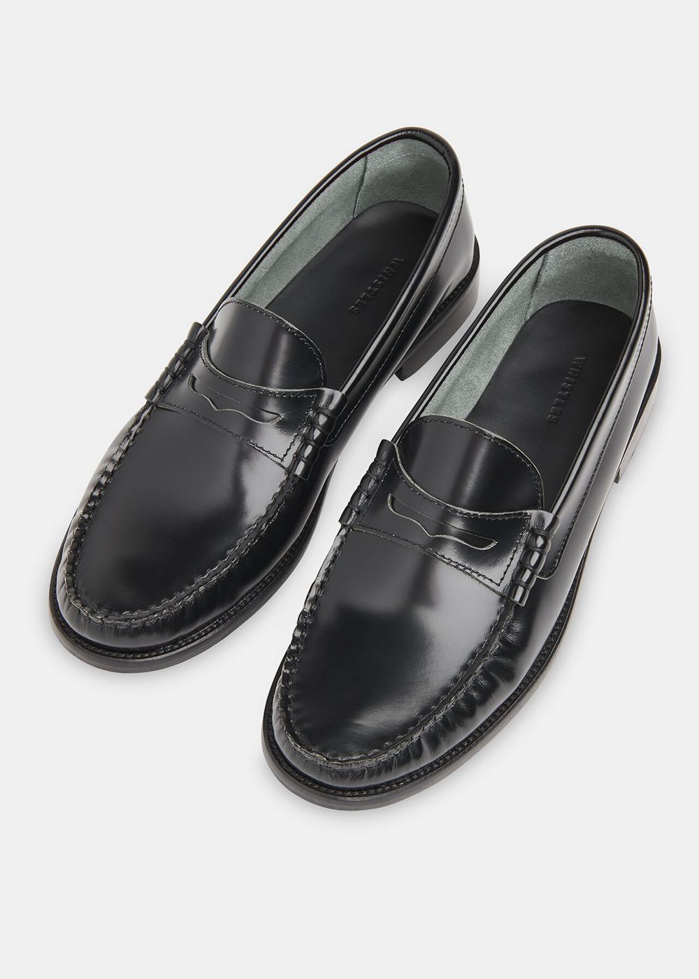 Whistles Manny Slim Loafers Black | US-19276REOZ