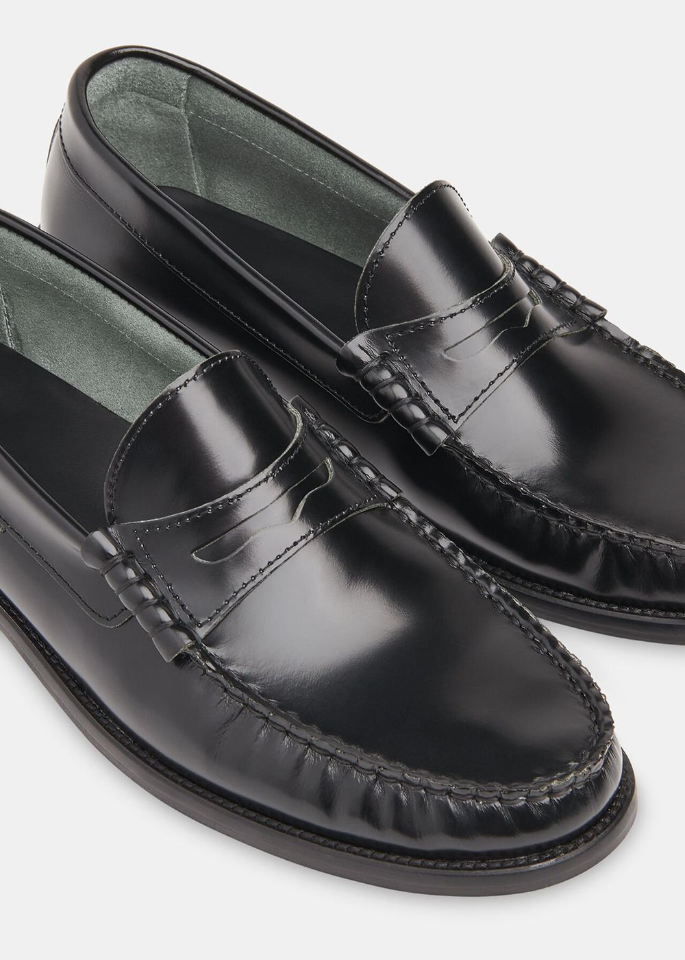 Whistles Manny Slim Loafers Black | US-19276REOZ