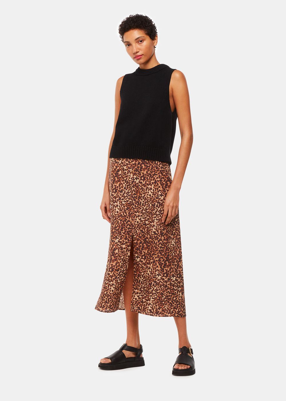 Whistles Marble Spot Front Split Skirts Multicolor | US-25389YHOR