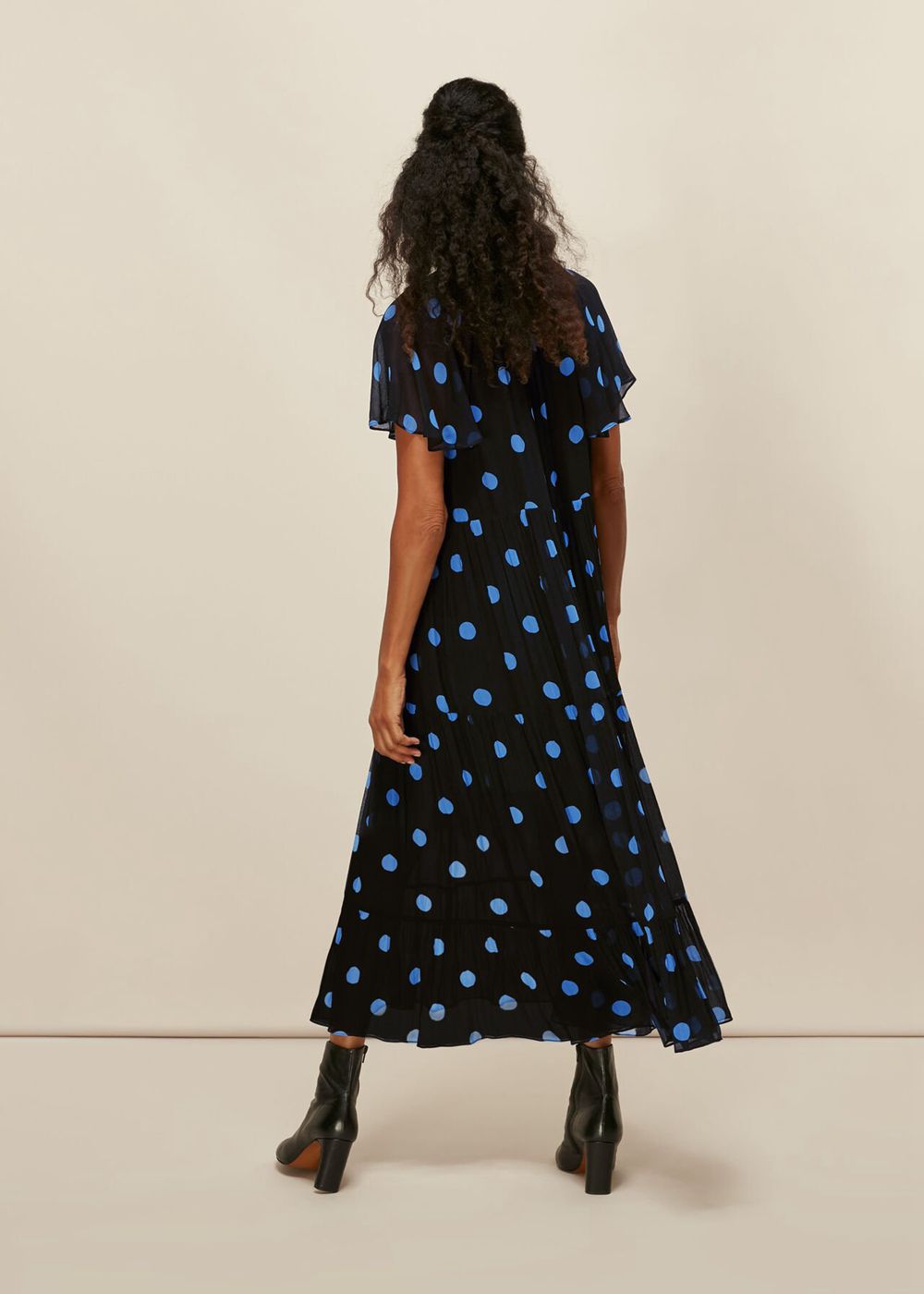 Whistles Margie Spot Dress Black / Multicolor | US-43986AZYB