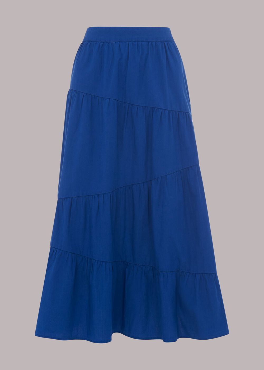 Whistles Maria Full Tiered Skirts Blue | US-36097IBMX