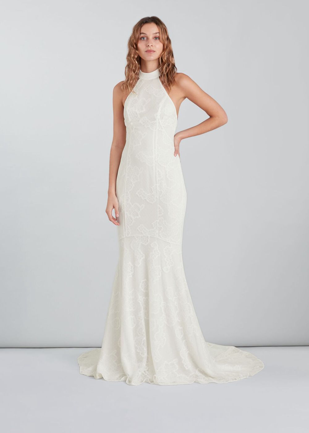 Whistles Maria Halter Wedding Dress White | US-03589RFZC