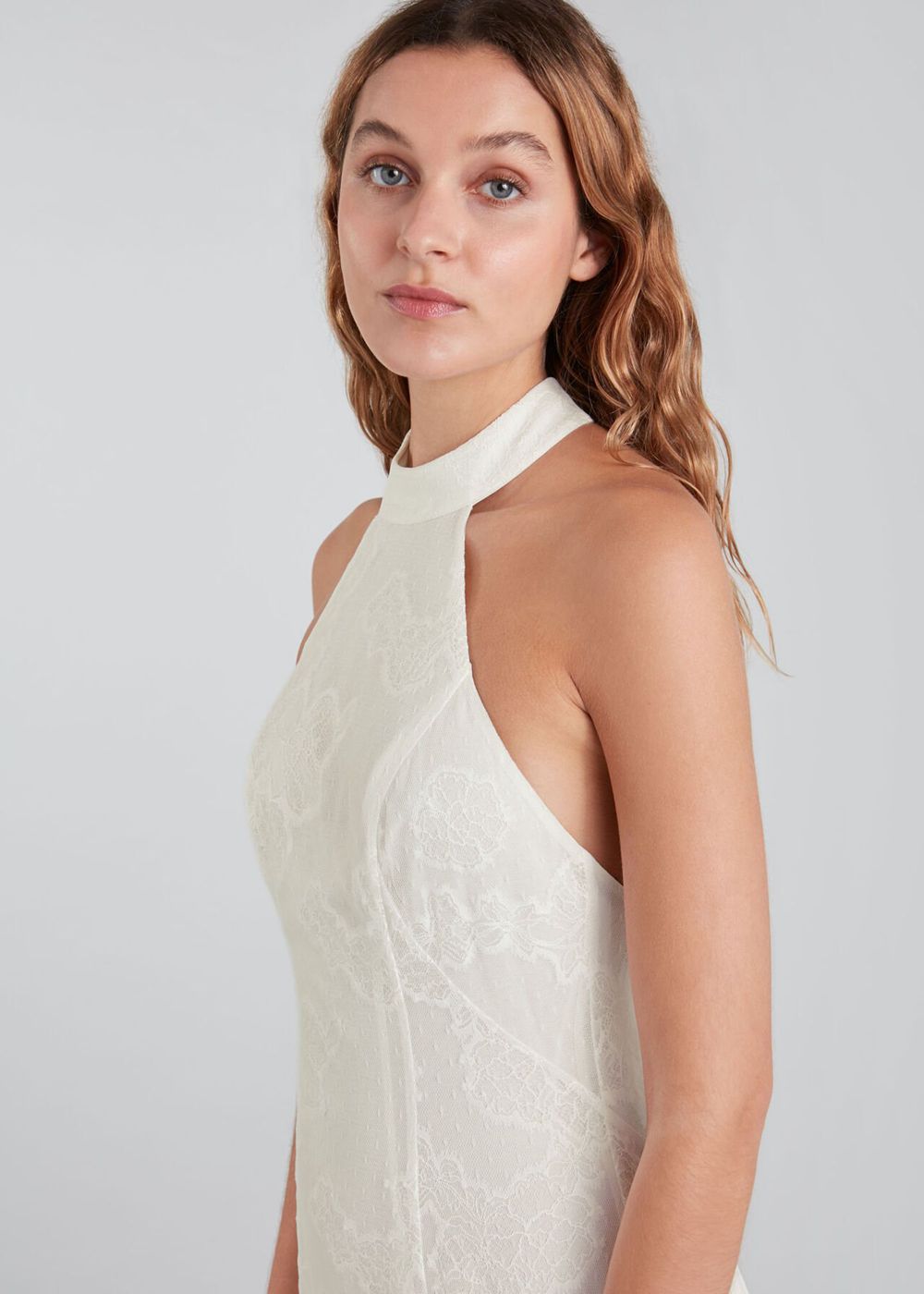 Whistles Maria Halter Wedding Dress White | US-03589RFZC