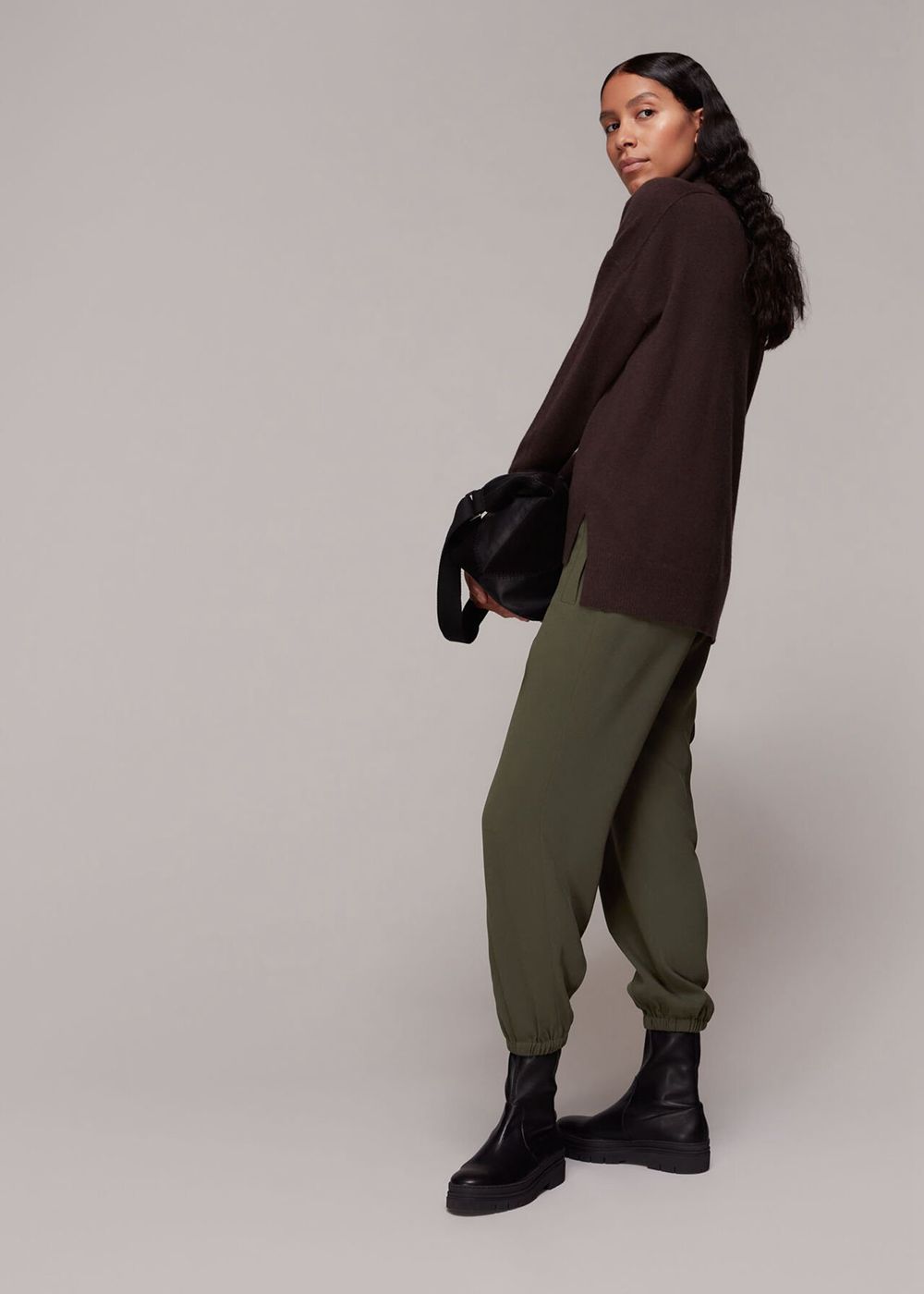 Whistles Maria Patch Pocket Pants Khaki | US-73516NUKY