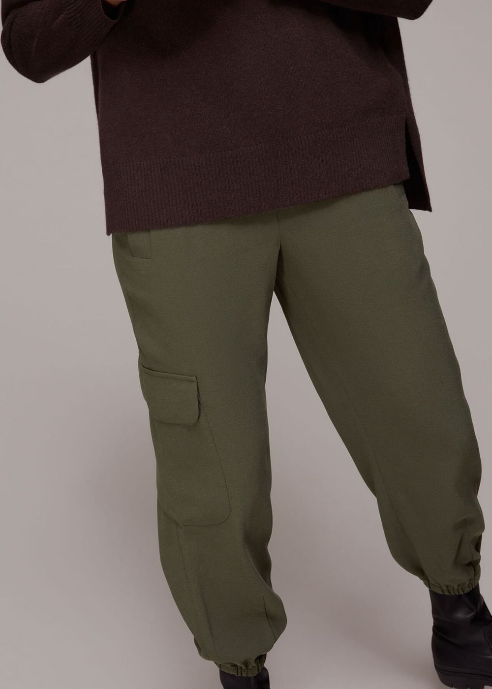 Whistles Maria Patch Pocket Pants Khaki | US-73516NUKY