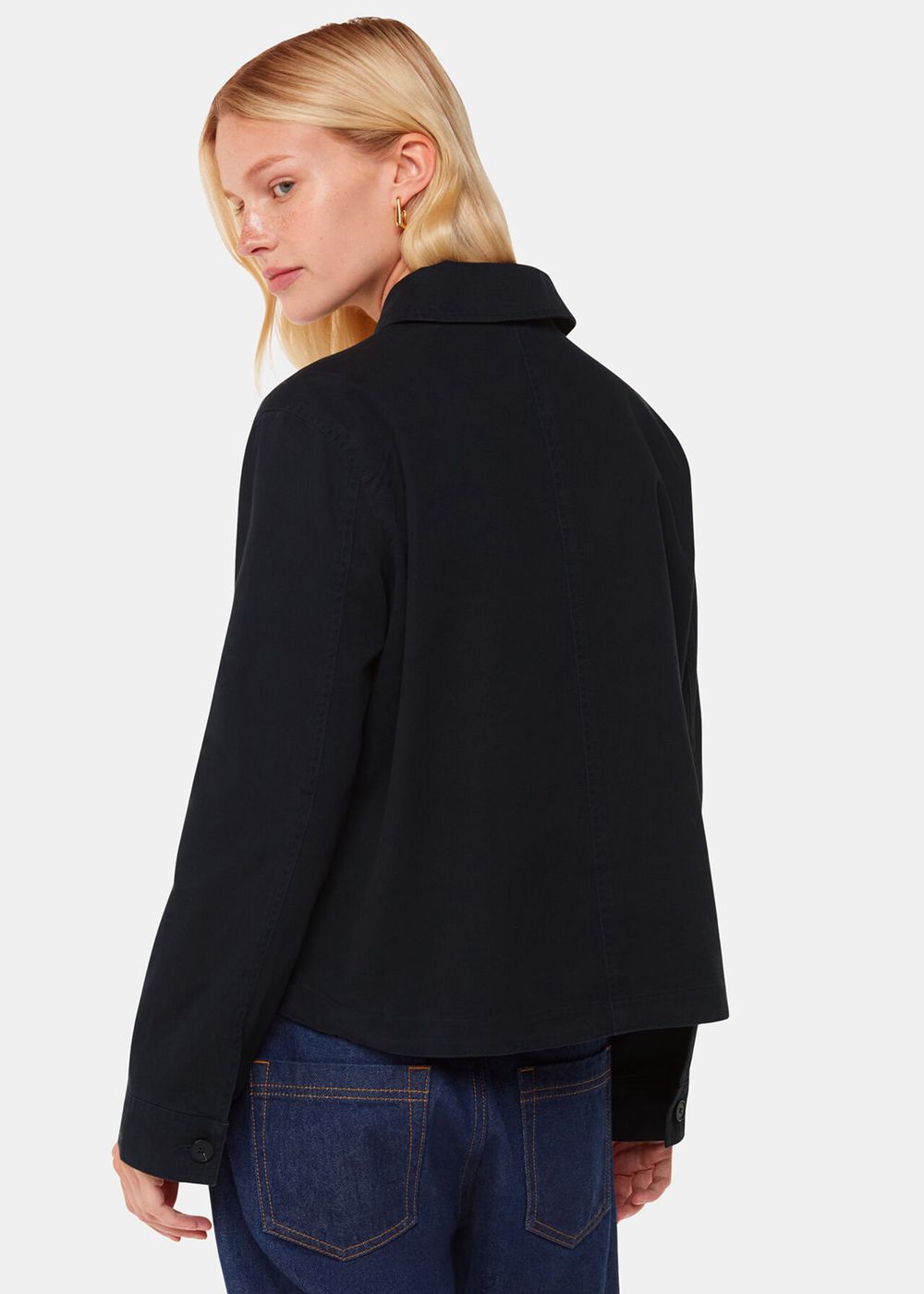 Whistles Marie Casual Jacket Black | US-83950SWUE