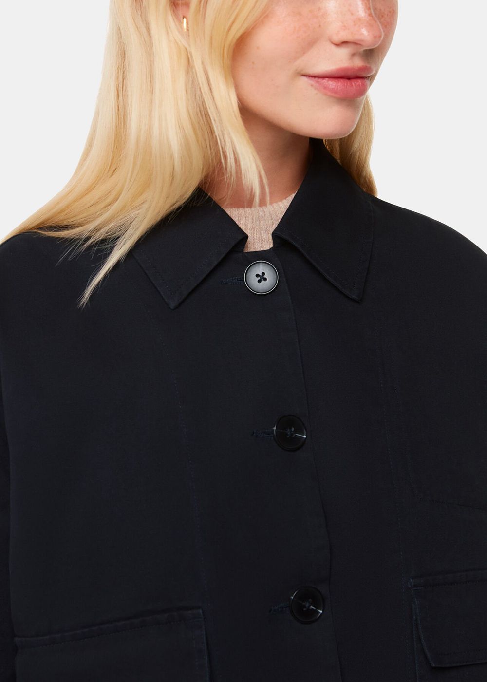 Whistles Marie Casual Jacket Black | US-83950SWUE