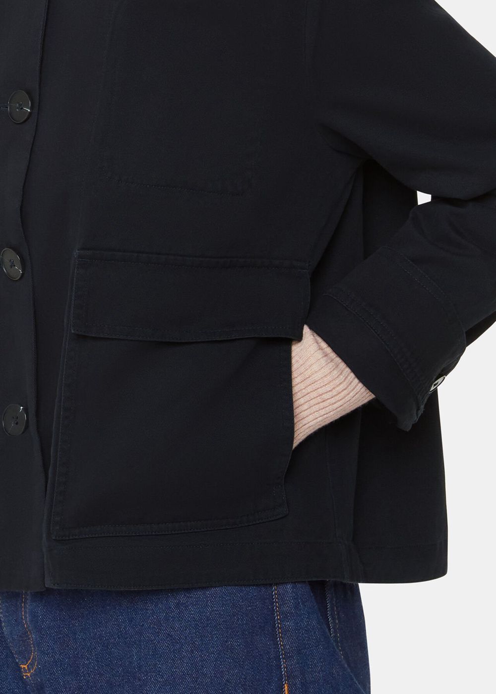 Whistles Marie Casual Jacket Black | US-83950SWUE