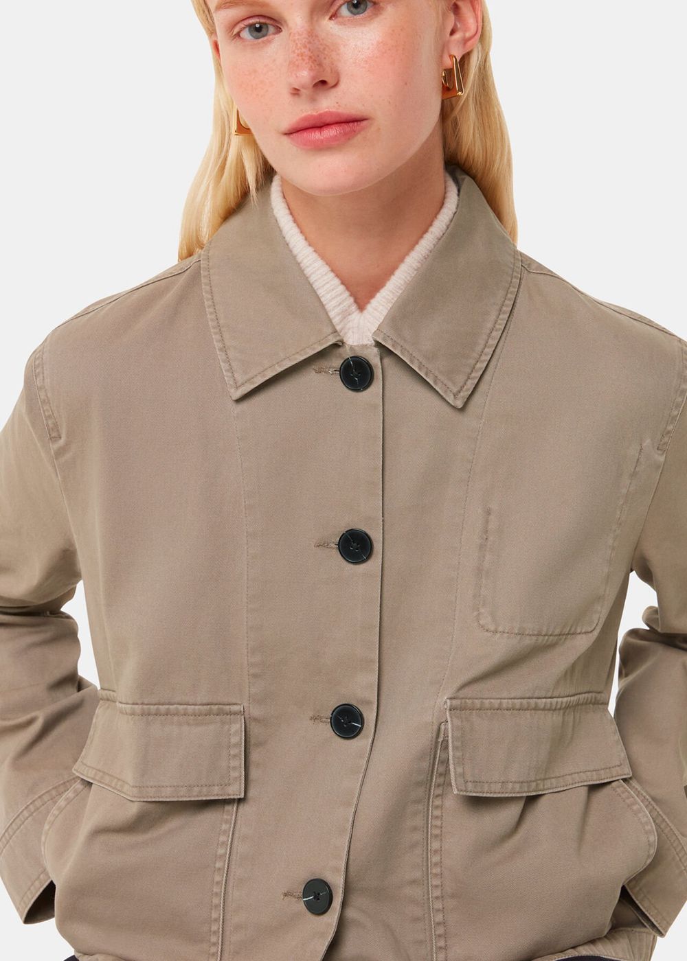 Whistles Marie Casual Jacket Grey Brown | US-84502WJKX