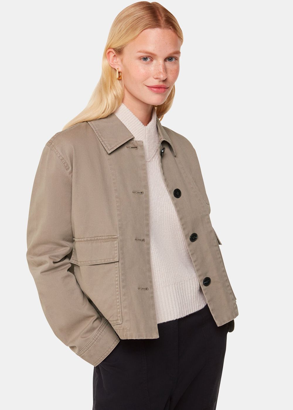 Whistles Marie Casual Jacket Grey Brown | US-84502WJKX