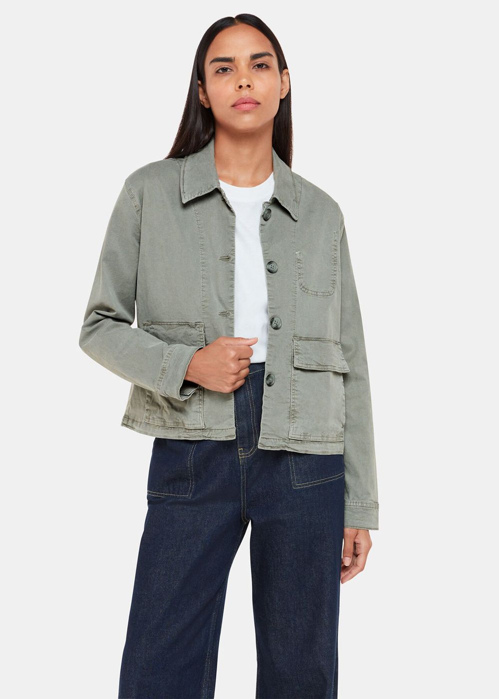 Whistles Marie Casual Jacket Khaki | US-34691CTUM