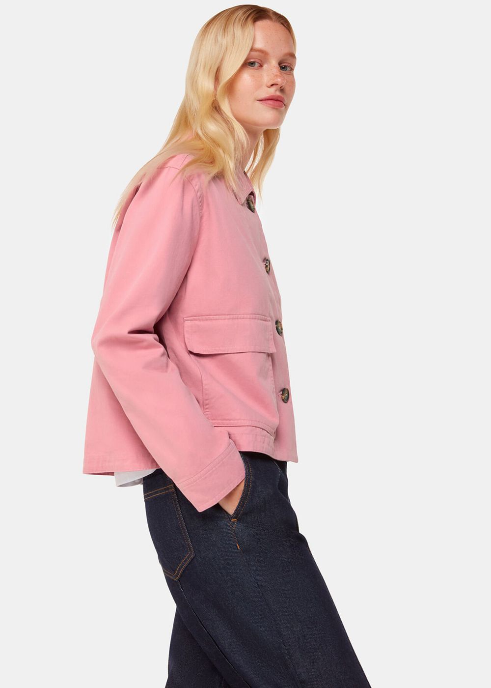 Whistles Marie Casual Jacket Pink | US-50132YTHX