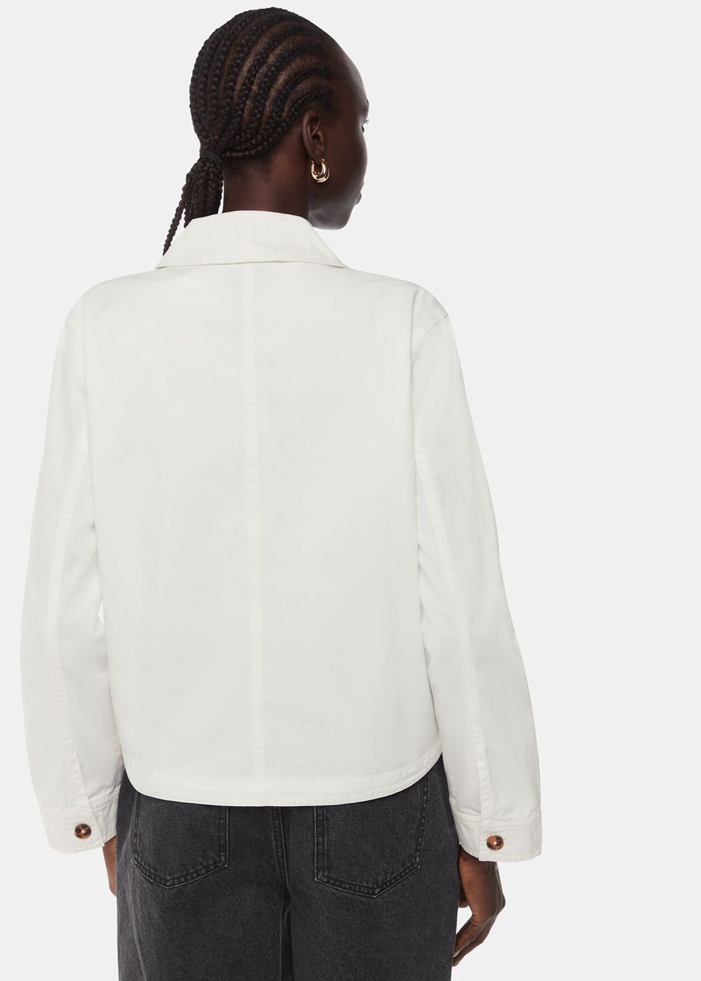 Whistles Marie Casual Jacket White | US-35740SNDW