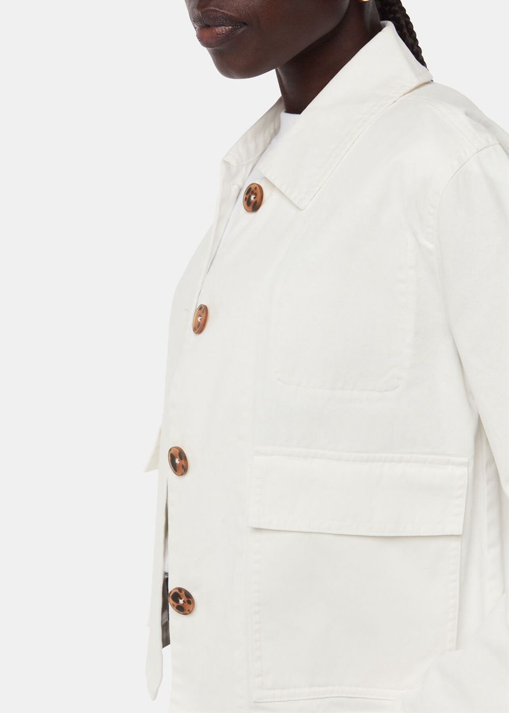 Whistles Marie Casual Jacket White | US-35740SNDW