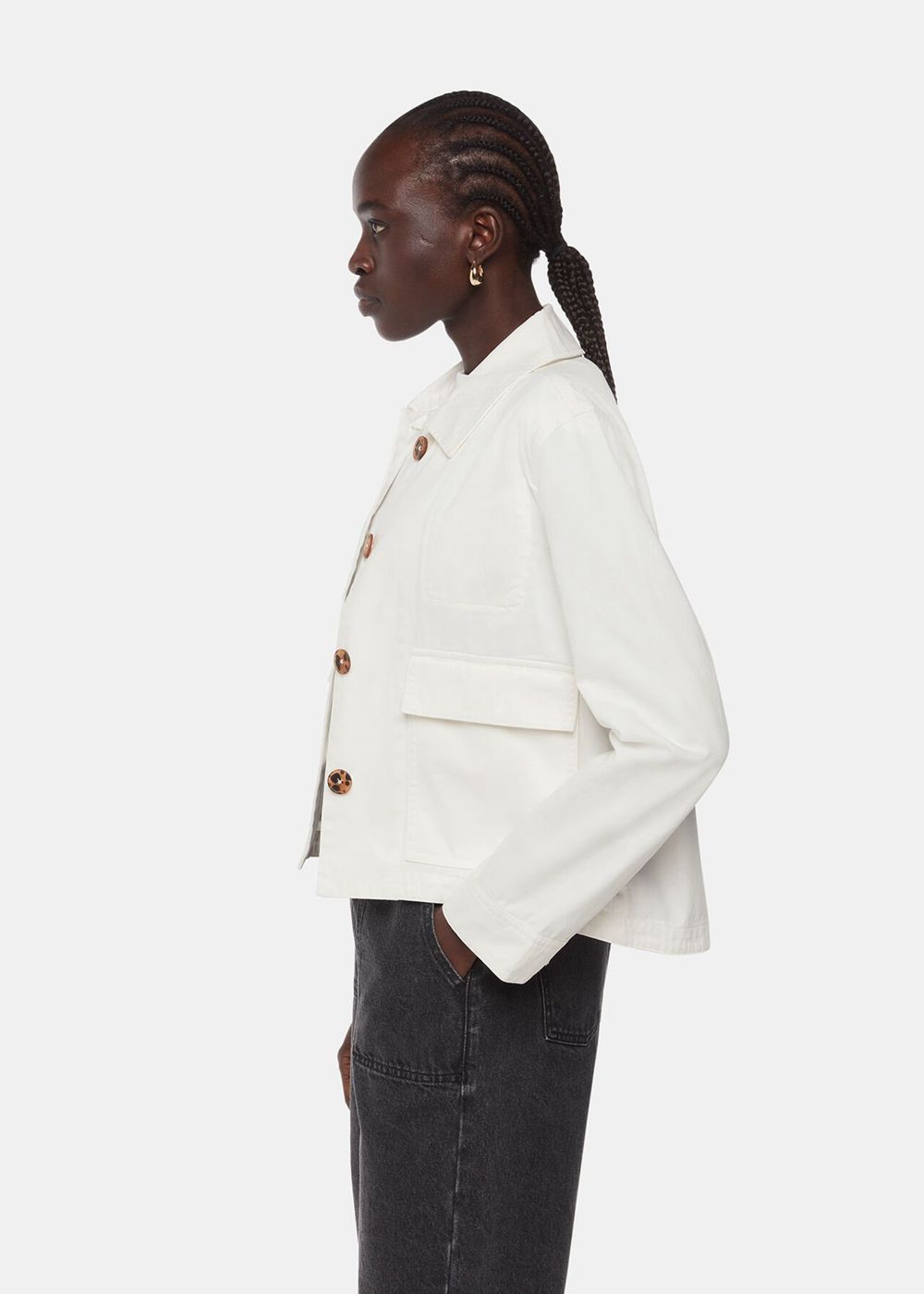 Whistles Marie Casual Jacket White | US-35740SNDW