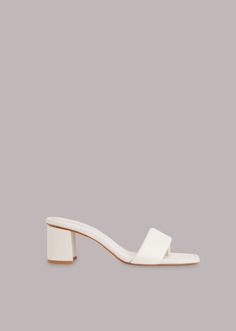 Whistles Marie Slip On Mule White | US-23647WTCA