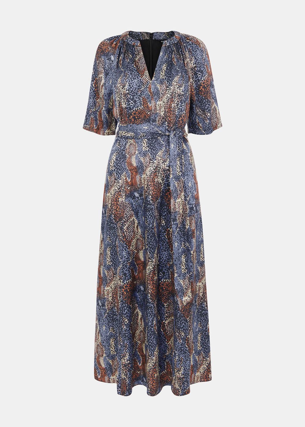 Whistles Marlow Dashed Snake Dress Blue / Multicolor | US-36798VNXJ