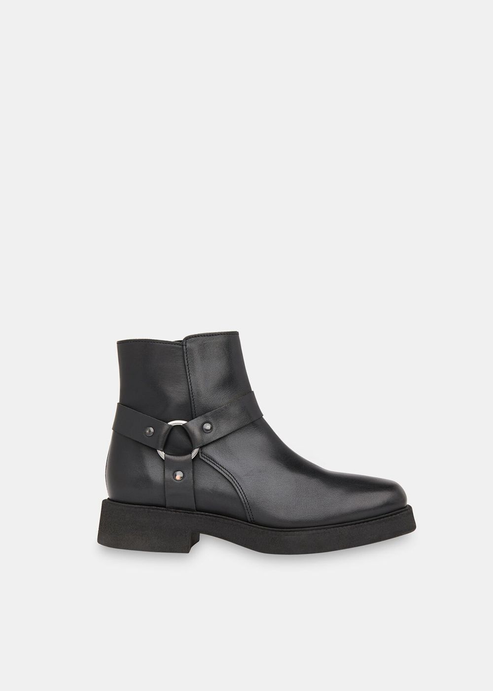 Whistles Matteo Biker Boots Black | US-27963TKHU