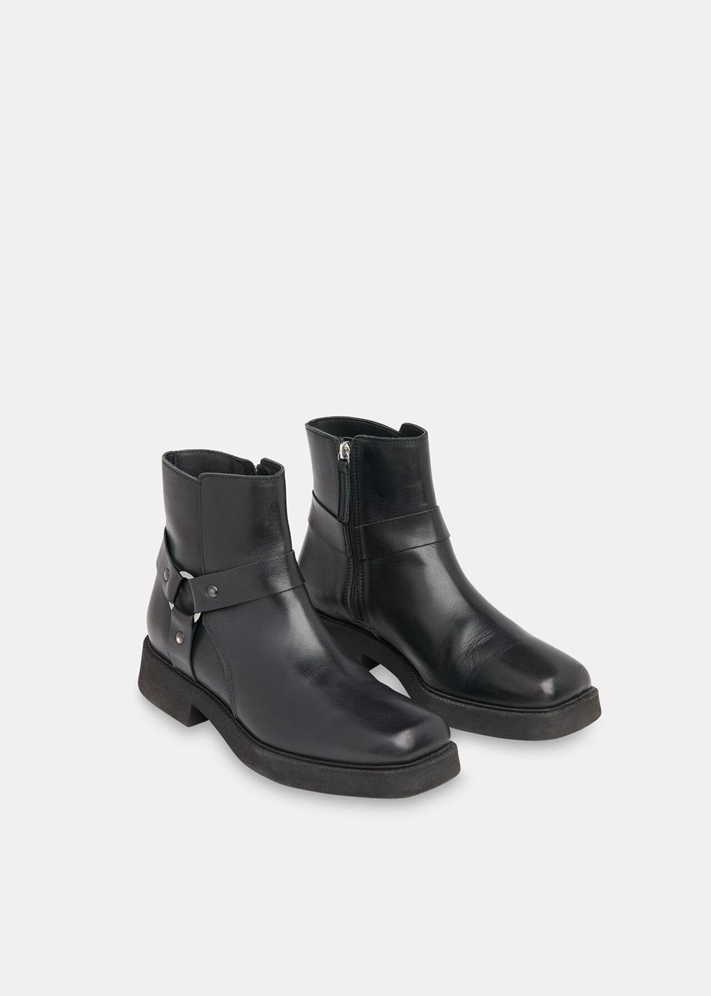 Whistles Matteo Biker Boots Black | US-27963TKHU