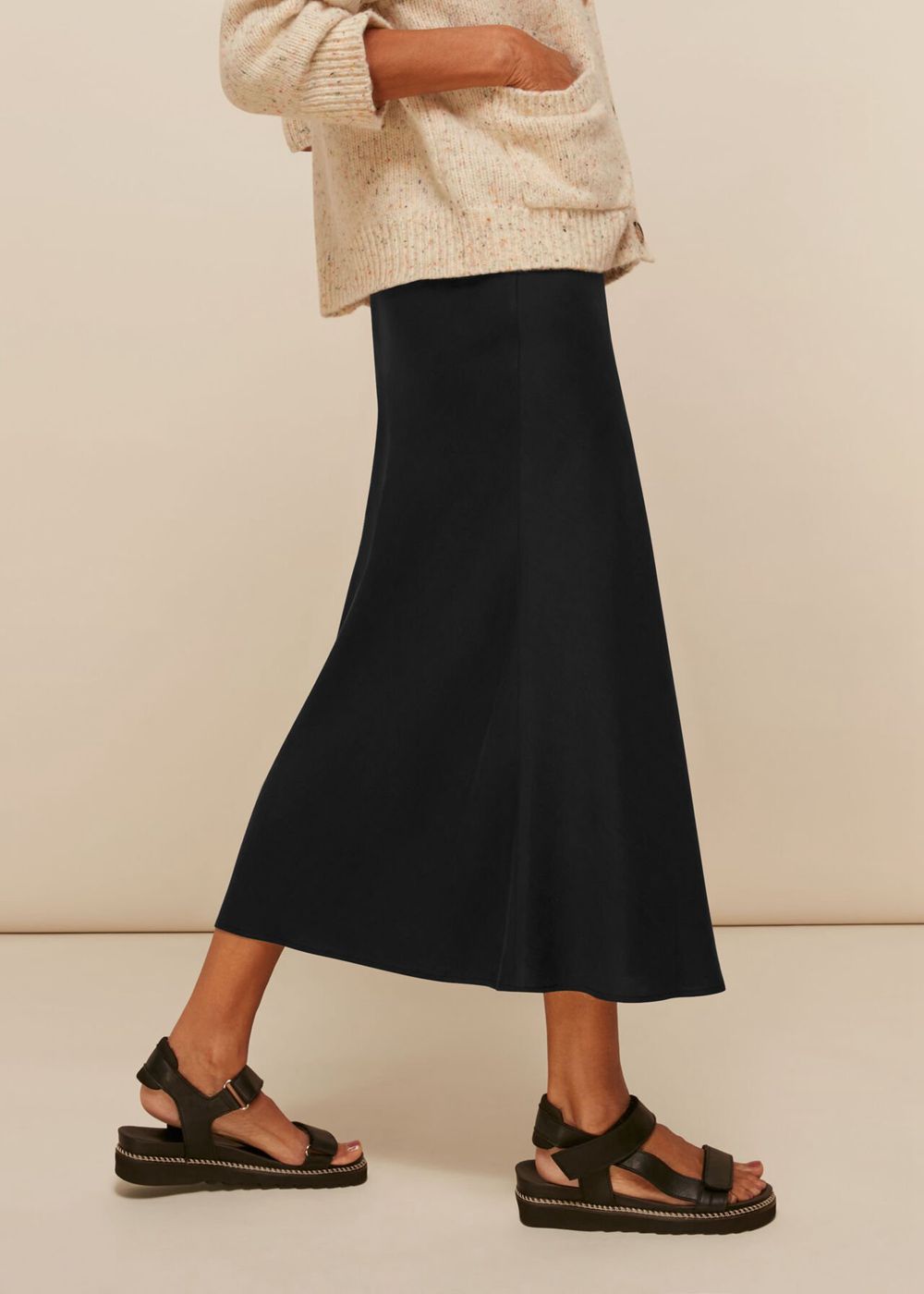 Whistles May Bias Cut Skirts Black | US-50612WTGP