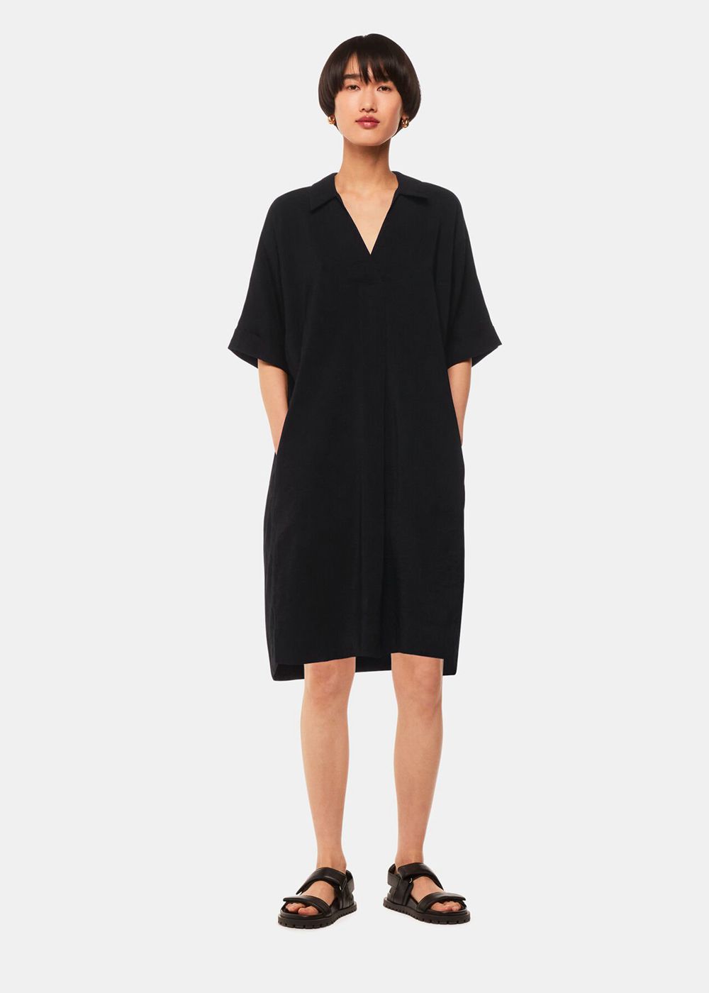 Whistles Melanie Dress Black | US-21397QWUJ