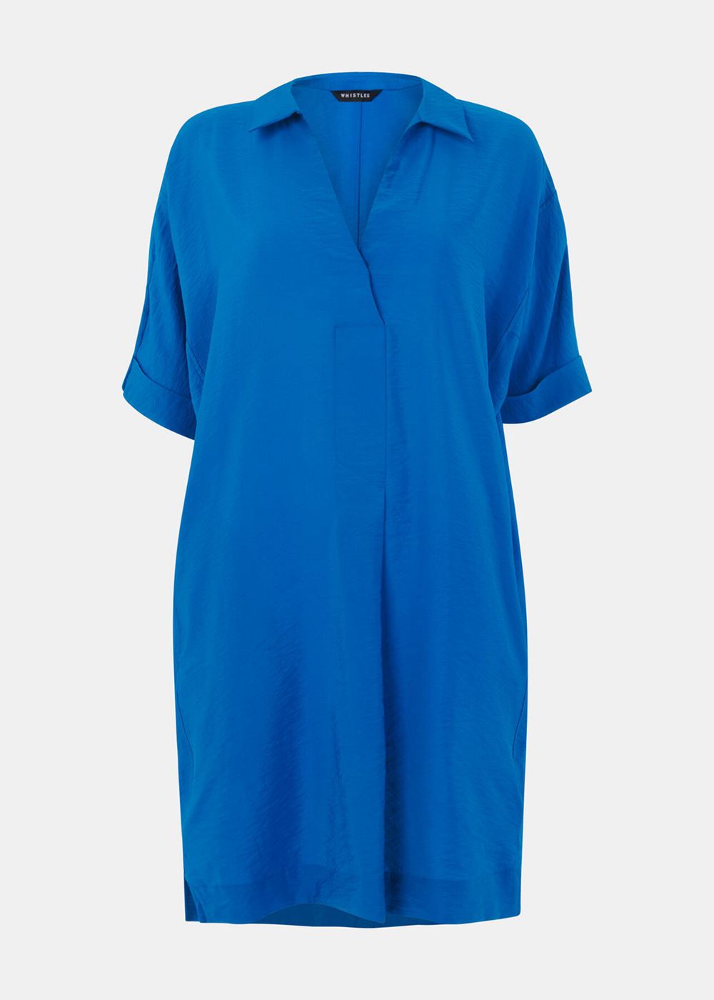 Whistles Melanie Relaxed Shirt Dress Blue | US-15946BXVM