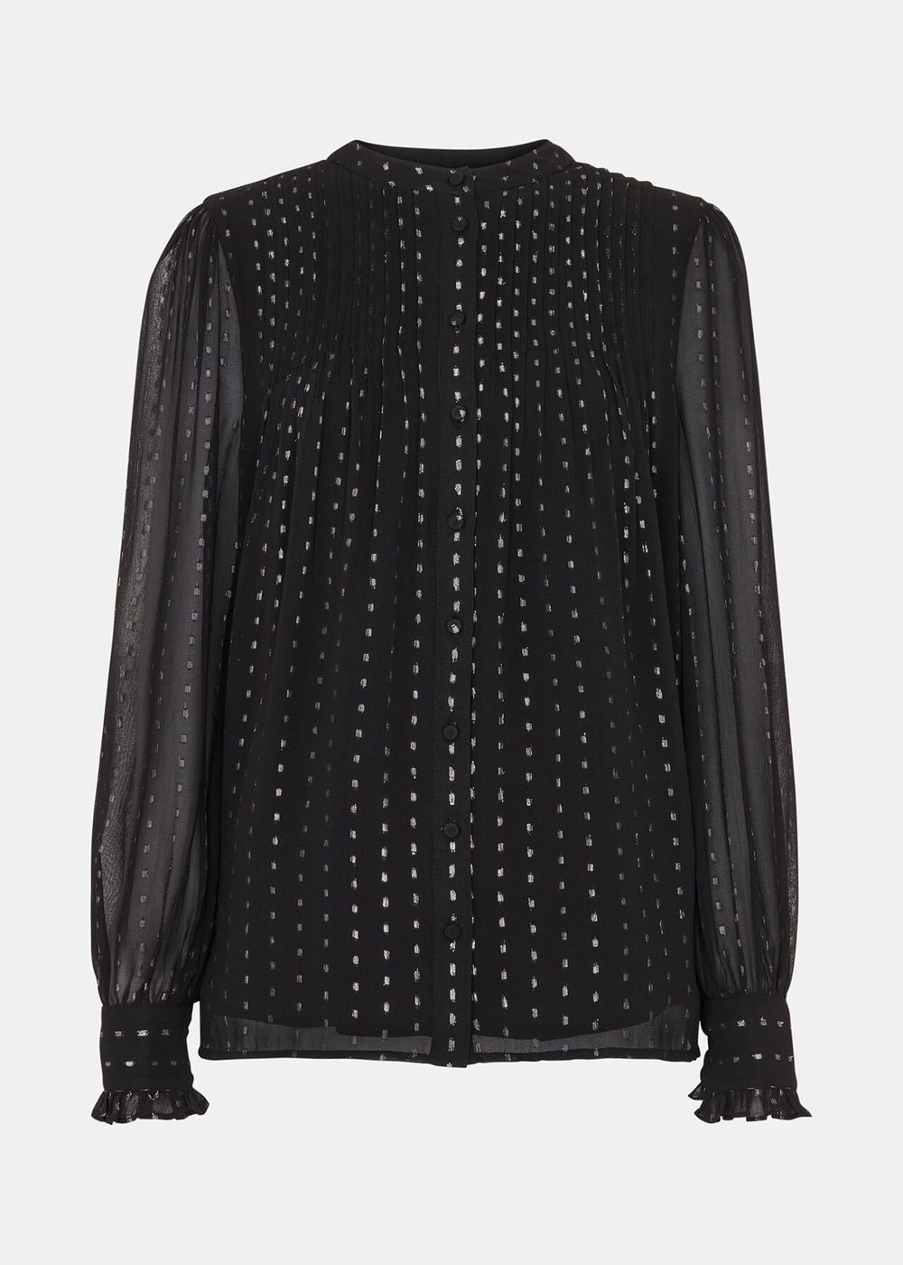 Whistles Metallic Stripe Shirts Black / Multicolor | US-78096NVEJ