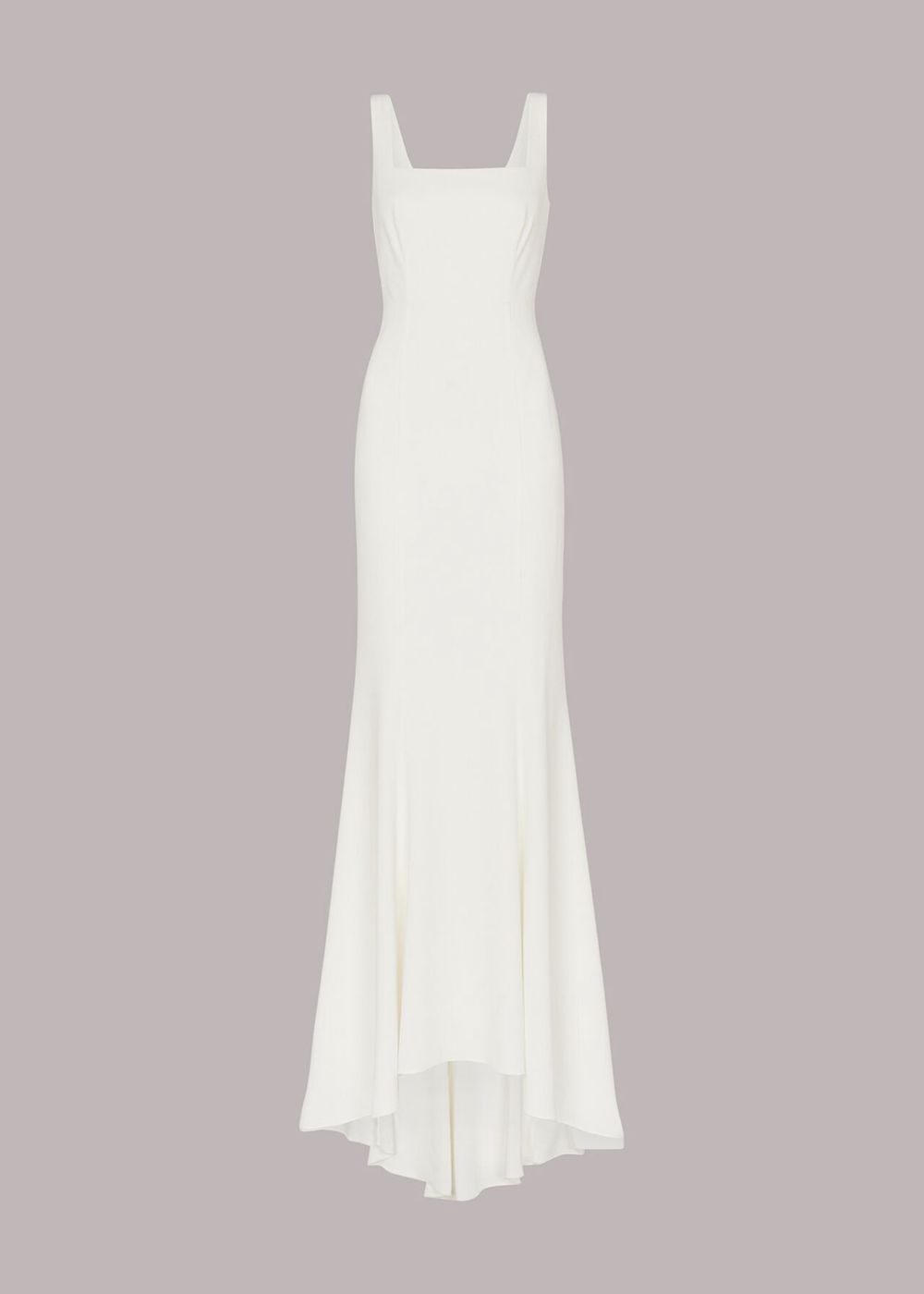 Whistles Mia Square Neck Wedding Dress White | US-35029ZVOD