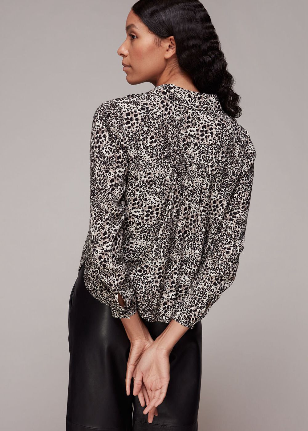 Whistles Micro Animal Print Shirts Multicolor | US-39741EZTA