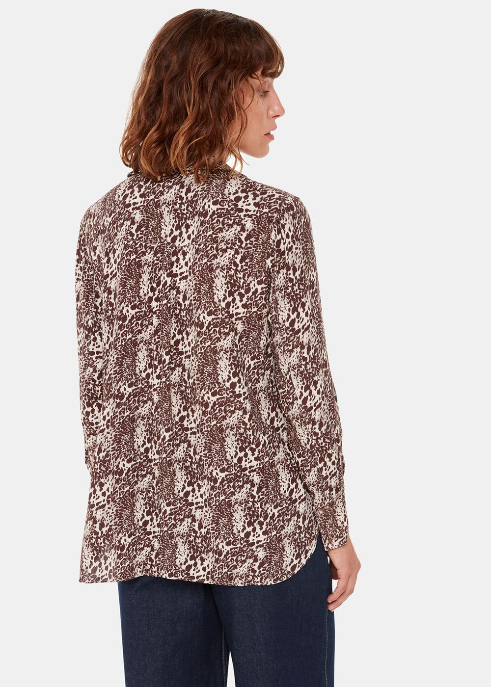 Whistles Micro Leopard Print Shirts Leopard | US-53287AERB