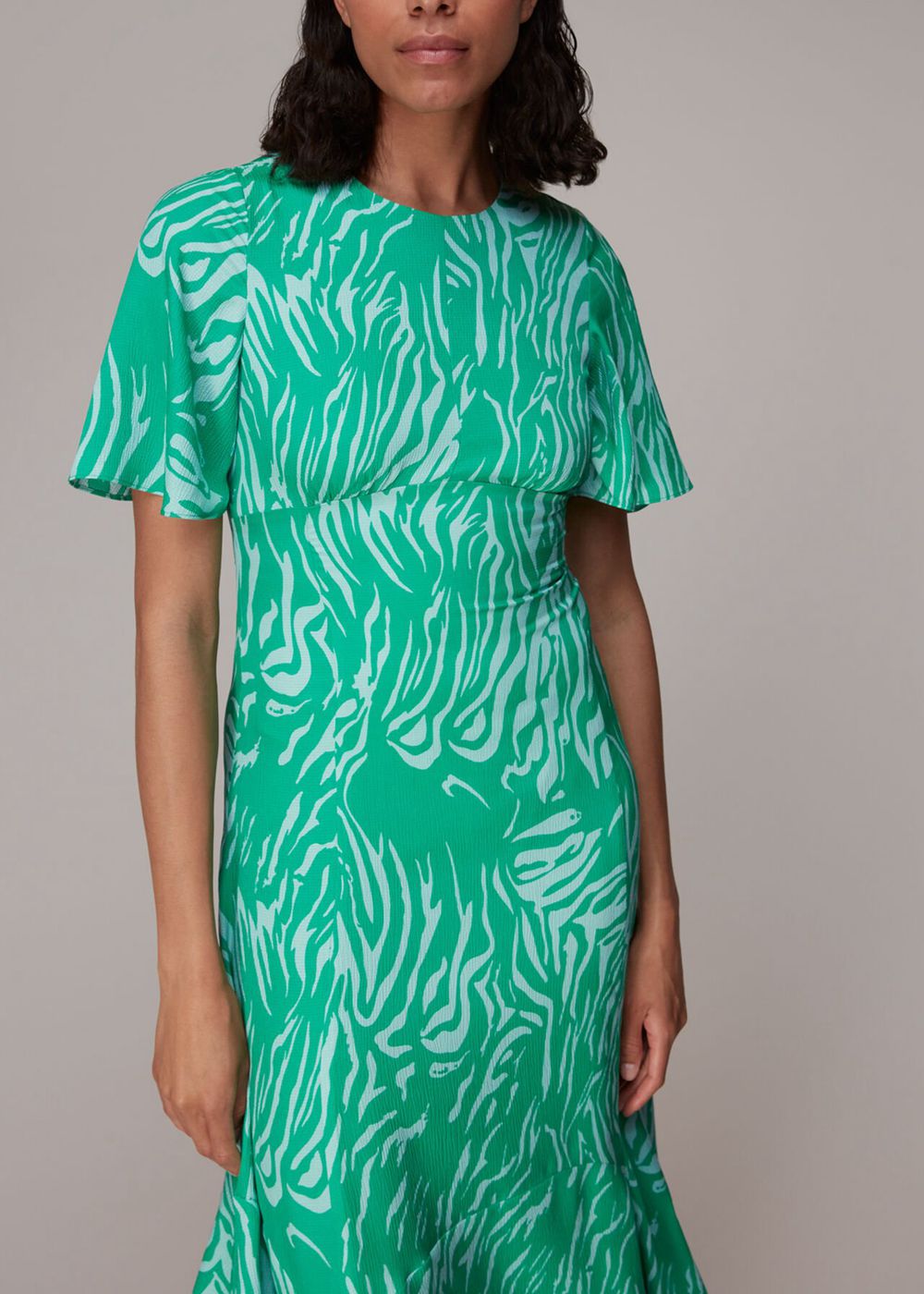 Whistles Midnight Tiger Alana Dress Green / Multicolor | US-86234TBXD