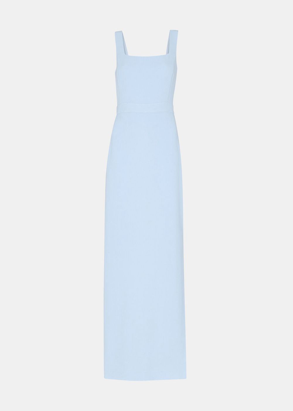 Whistles Mila Square Neck Maxi Dress Blue | US-96471YTLU