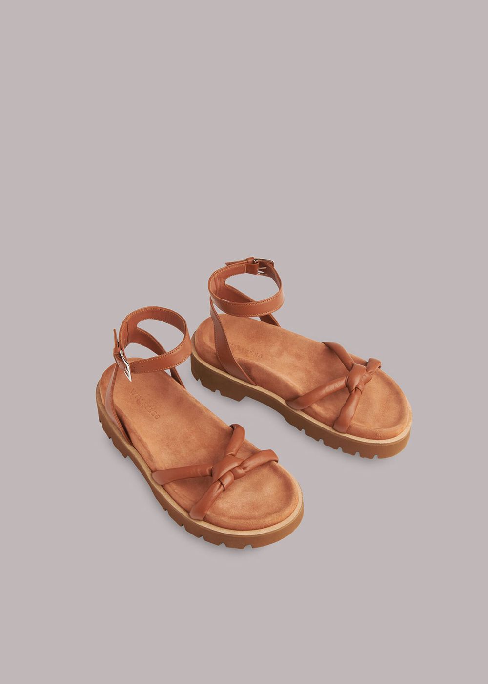 Whistles Mina Knotted Sandals Brown | US-68730HKWR