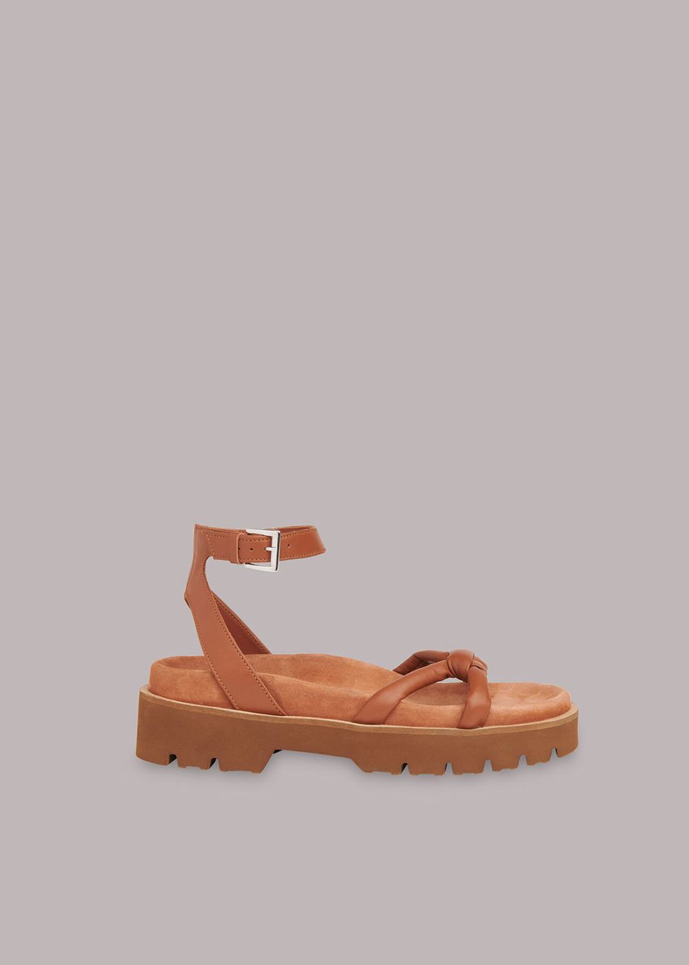 Whistles Mina Knotted Sandals Brown | US-68730HKWR