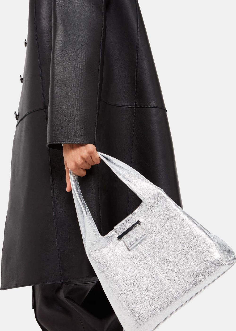 Whistles Mini Dia Tote Bags Silver | US-61308VZMF