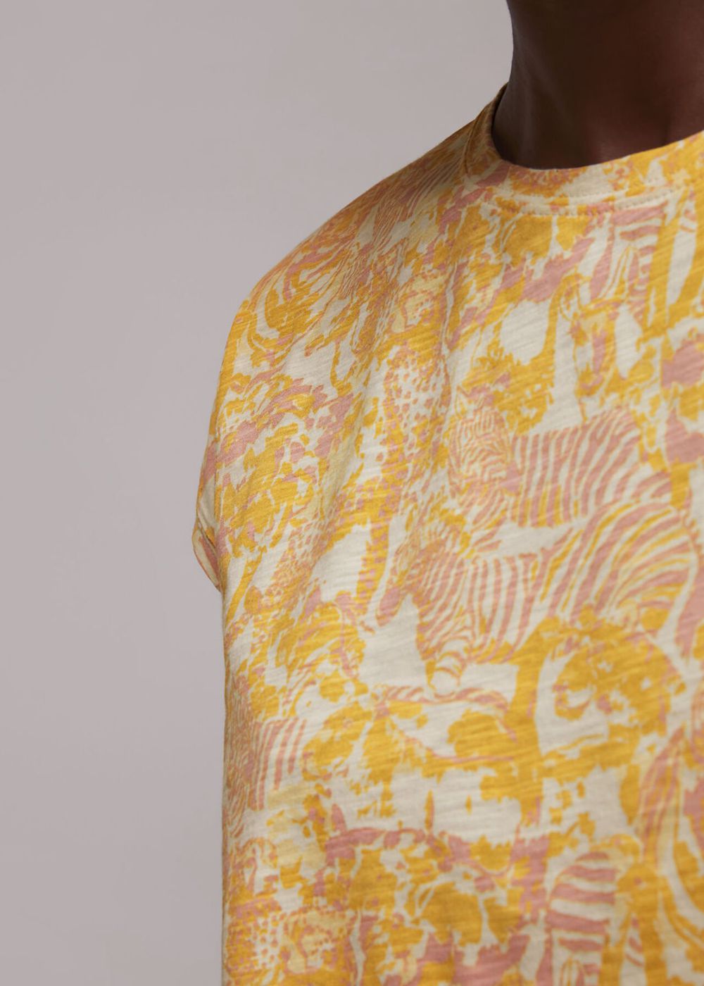 Whistles Minimal Camo Safari Print T-Shirt Yellow / Multicolor | US-42387MYIP