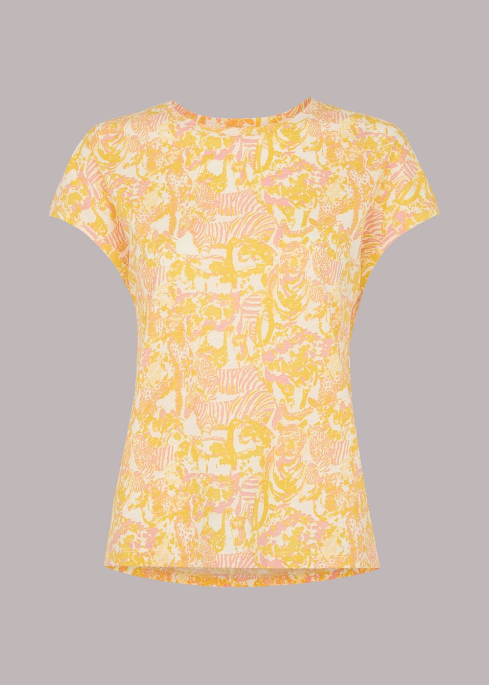 Whistles Minimal Camo Safari Print T-Shirt Yellow / Multicolor | US-42387MYIP