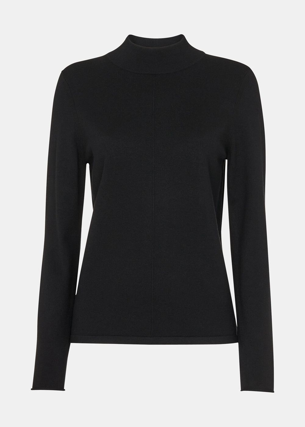 Whistles Mira Funnel Neck Knitwear Black | US-41728CPON