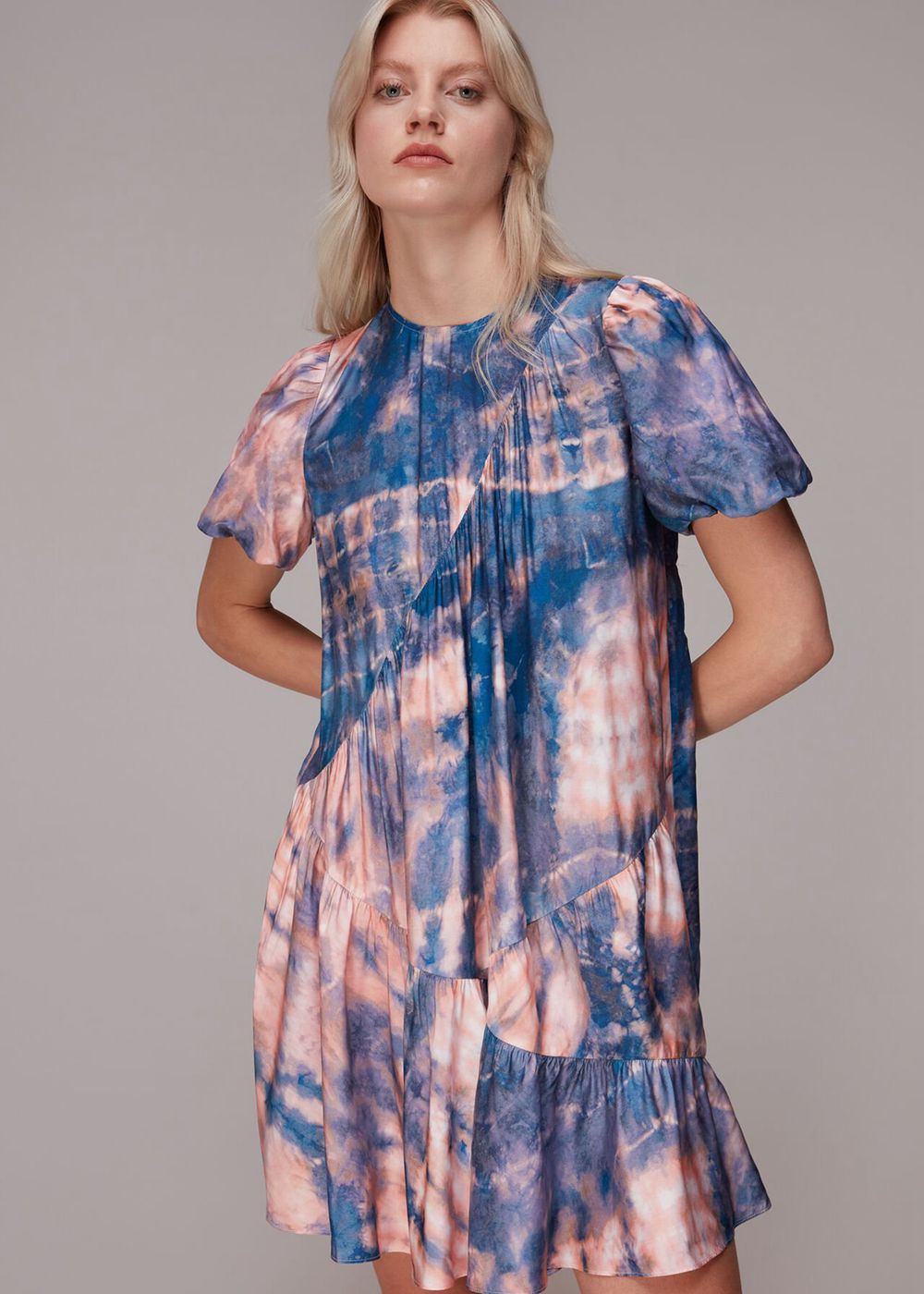 Whistles Mirrored Tie Dye Trapeze Dress Multicolor | US-61240RQSJ