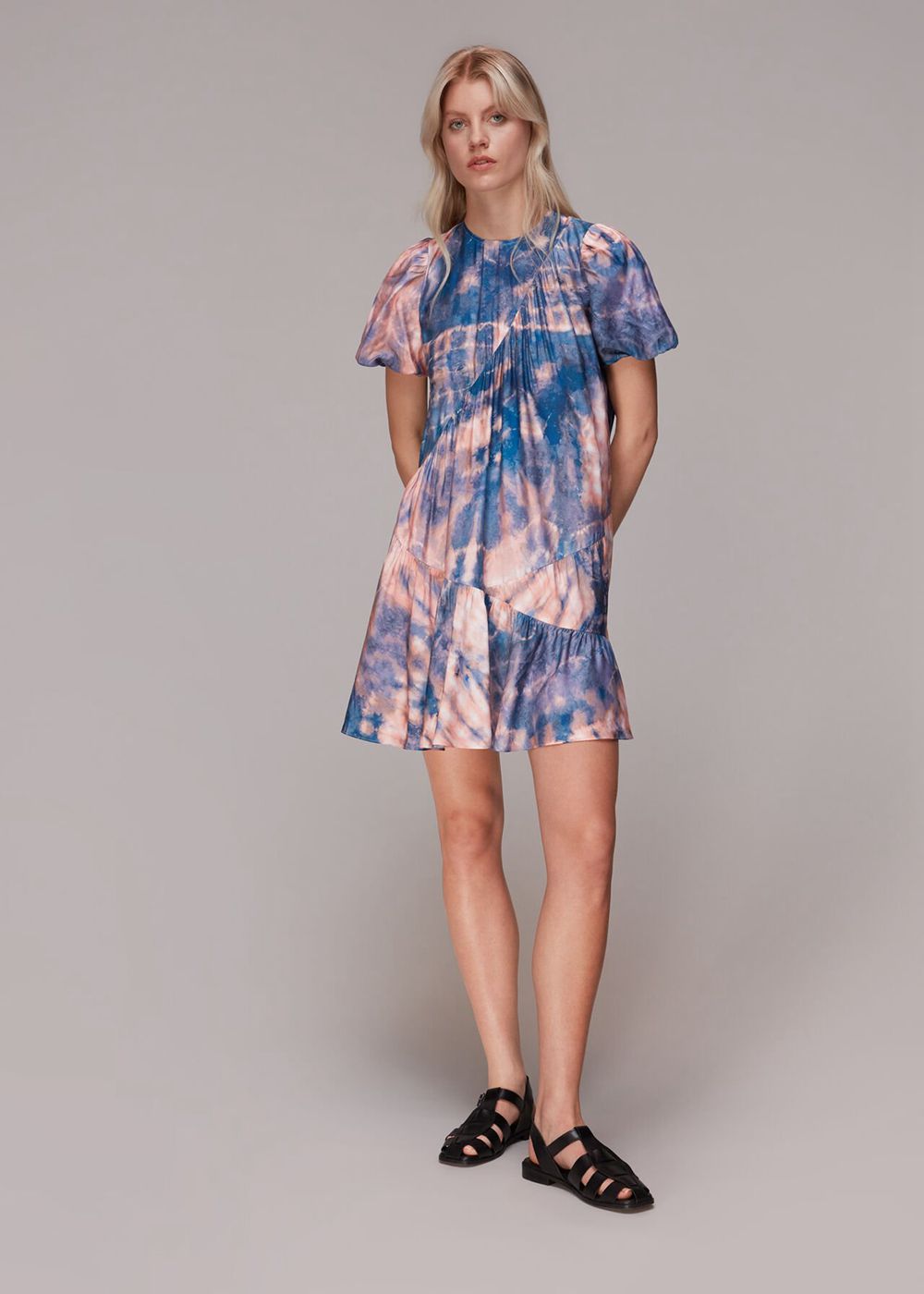 Whistles Mirrored Tie Dye Trapeze Dress Multicolor | US-61240RQSJ