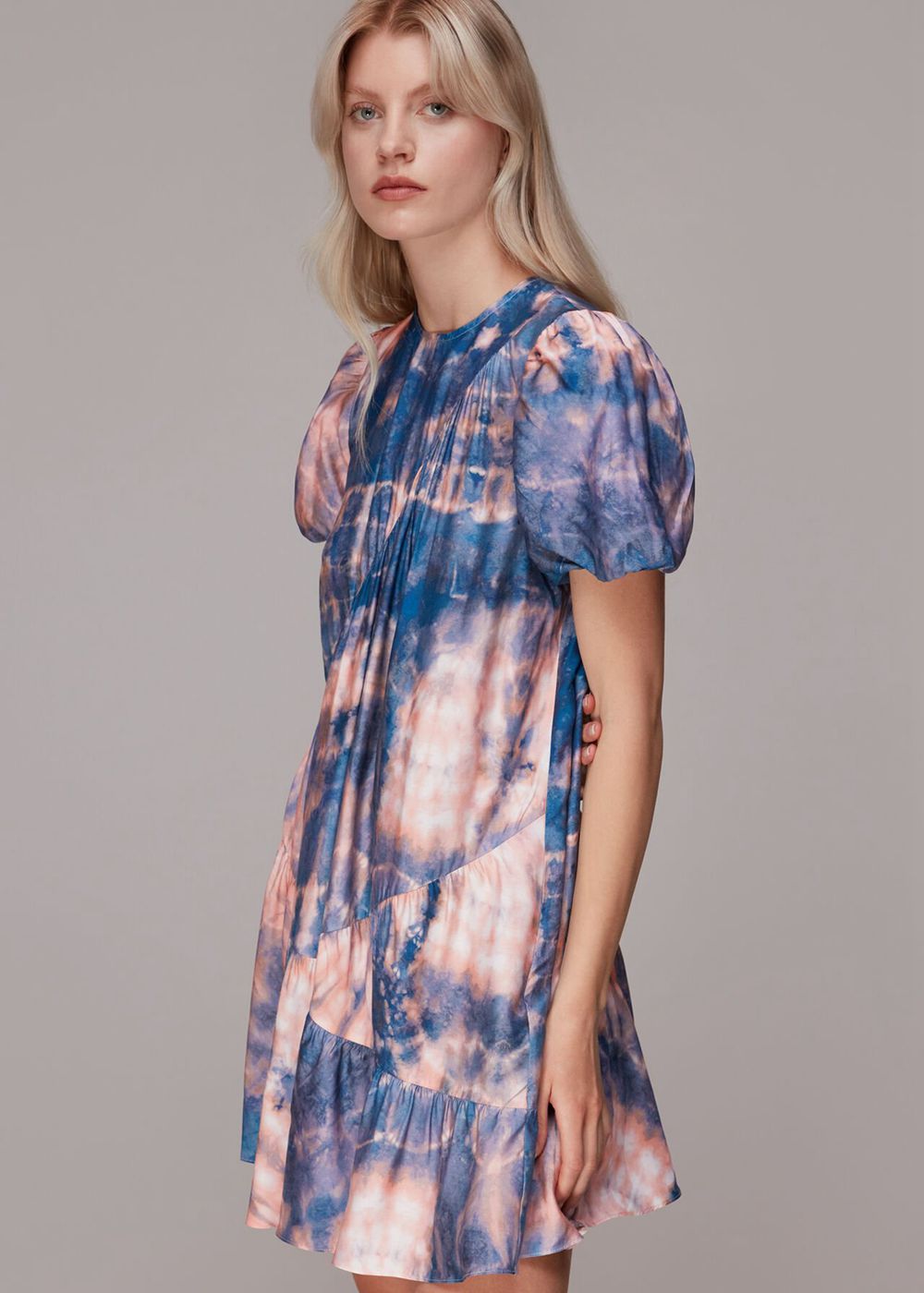 Whistles Mirrored Tie Dye Trapeze Dress Multicolor | US-61240RQSJ