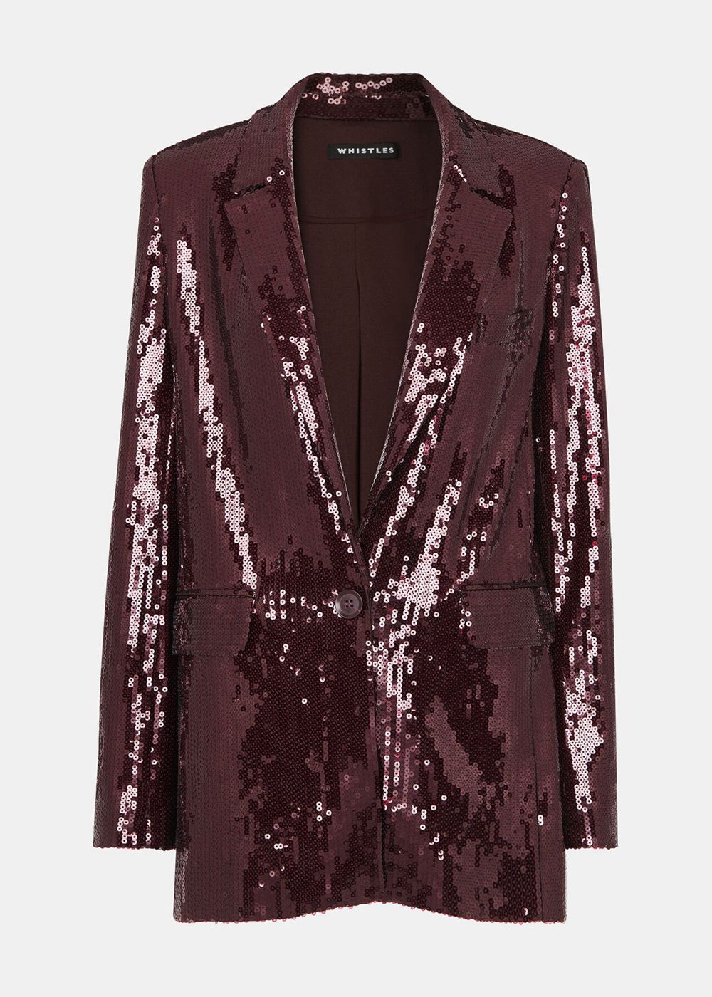 Whistles Misha Sequin Blazer Aubergine | US-89024TCZG