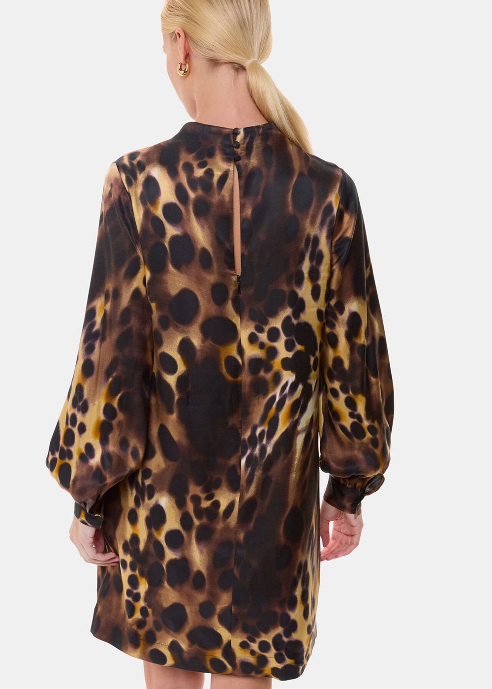 Whistles Misty Leopard Cleo Dress Leopard | US-95243WXSN