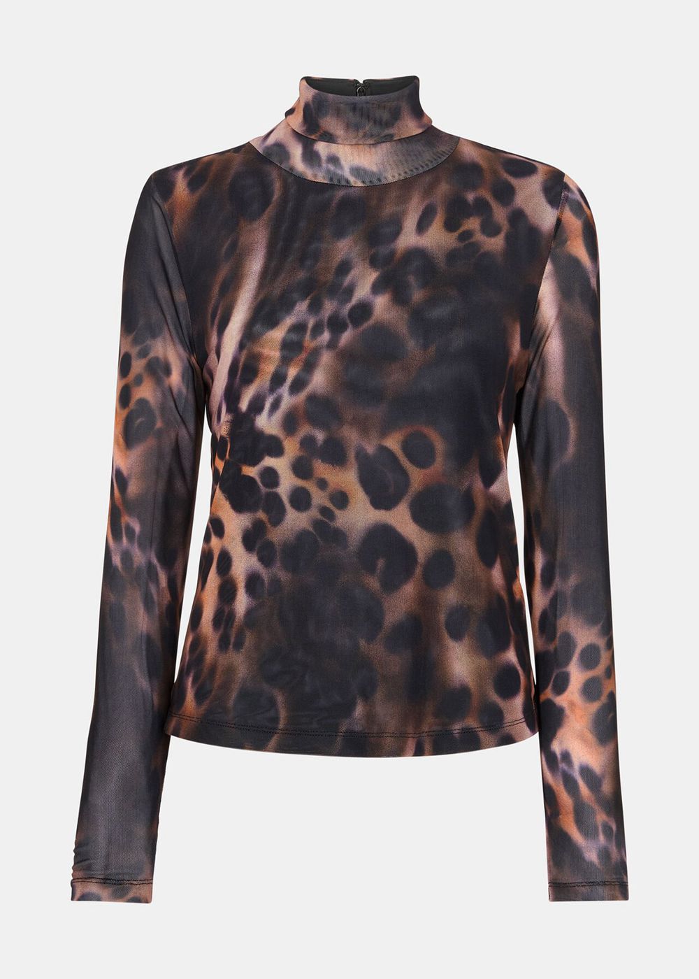 Whistles Misty Leopard Mesh Top Leopard | US-89152LSIE