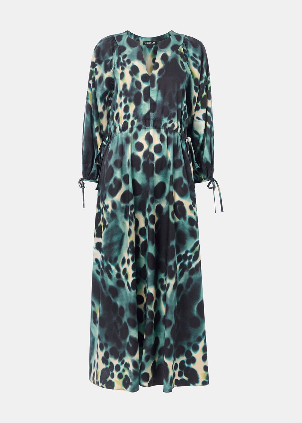 Whistles Misty Leopard Print Dress Green / Multicolor | US-56308ZBRA